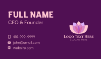 Feminine Lotus Flower Spa  Business Card Image Preview