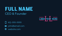 Neon Programmer Lettermark Business Card Design
