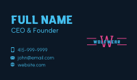 Neon Programmer Lettermark Business Card Image Preview