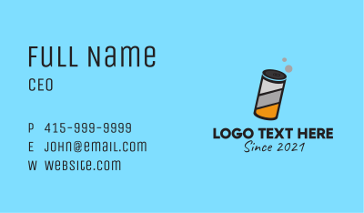 Beer Can Beverage  Business Card Image Preview