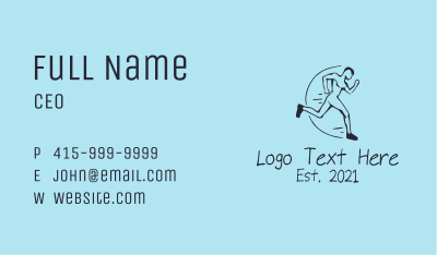 Athletic Marathon Runner Business Card Image Preview