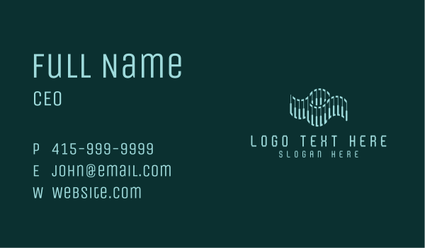 Technology Wave Science Business Card Design Image Preview