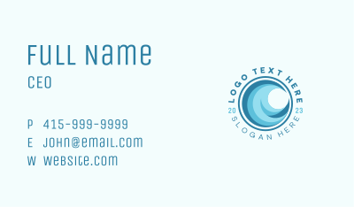 Ocean Sea Wave Business Card Image Preview