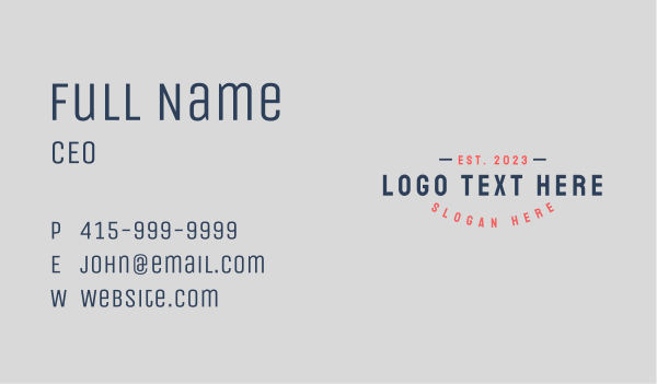Generic Business Wordmark Business Card Design Image Preview