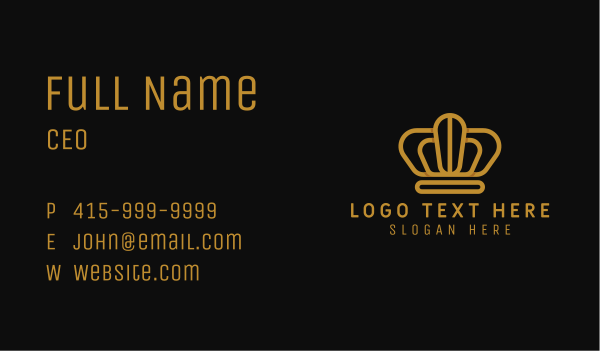 Deluxe Crown Boutique Business Card Design Image Preview