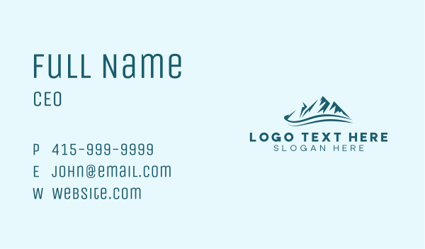 Mountain Alpine Camping  Business Card Design Image Preview