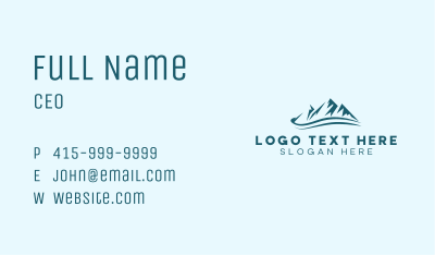 Mountain Alpine Camping  Business Card Image Preview