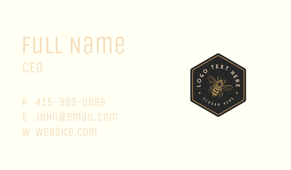 Bee Organic Apothecary Business Card Design Image Preview