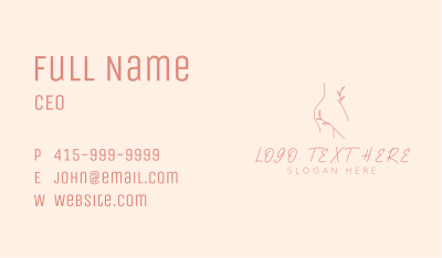 Minimalist Floral Body Business Card Image Preview