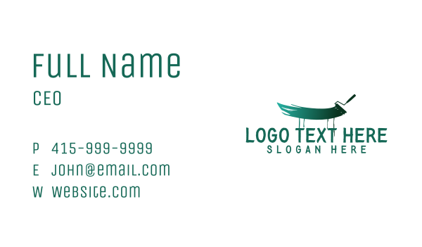 Roller Brush Paint Business Card Design Image Preview