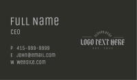 Retro Gothic Wordmark Business Card Image Preview