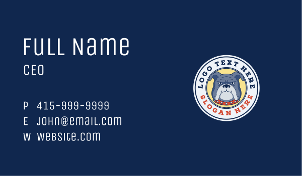 Bulldog Animal Security Business Card Design Image Preview