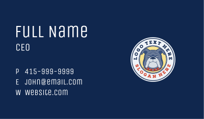 Bulldog Animal Security Business Card Image Preview