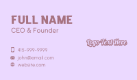 Classic Script Wordmark Business Card Image Preview