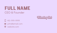 Classic Script Wordmark Business Card Design