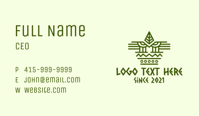 Mayan Mask Pattern  Business Card Image Preview