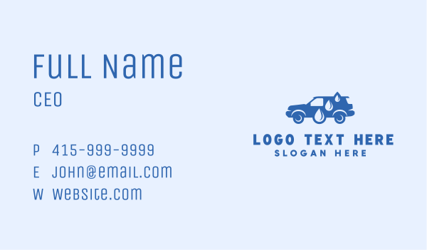 Car Water Droplet Business Card Design Image Preview