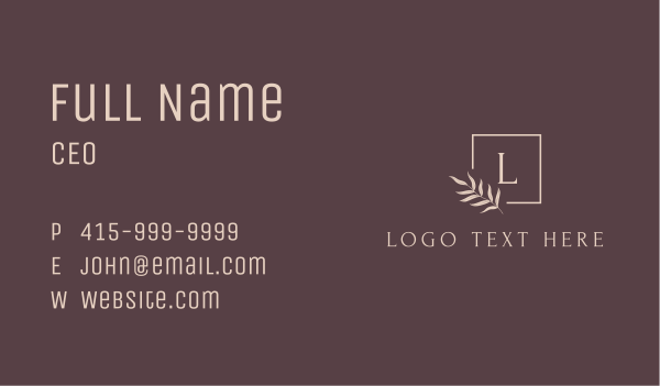 Elegant Scent Lettermark Business Card Design Image Preview
