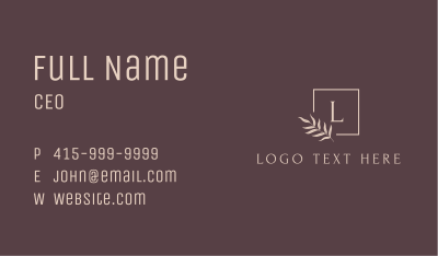 Elegant Scent Lettermark Business Card Image Preview