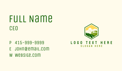 Farm House Field  Business Card Image Preview