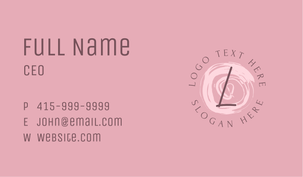 Elegant Cosmetics Lettermark Business Card Design Image Preview