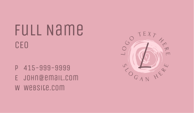 Elegant Cosmetics Lettermark Business Card Image Preview