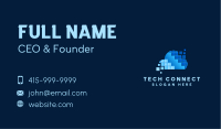 Digital Cloud Pixel Business Card Image Preview