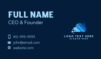 Digital Cloud Pixel Business Card Image Preview