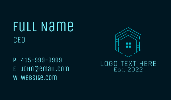 Cyber House Realty Business Card Design Image Preview