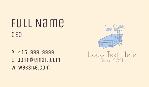 Bedtime Story Book  Business Card Design Image Preview