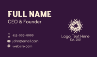 White Monoline Flower Business Card Design