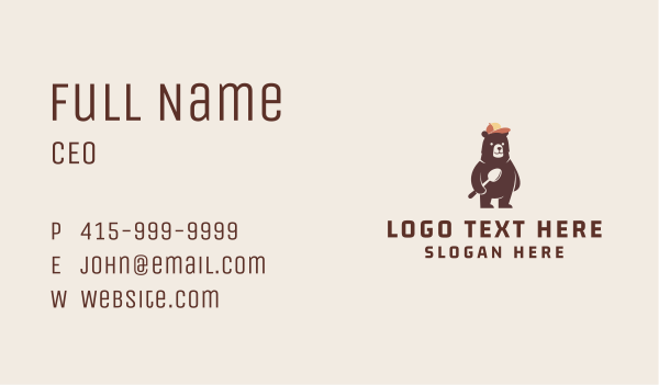Child Bear Mascot Business Card Design Image Preview