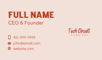 Fun Playful Wordmark Business Card Image Preview