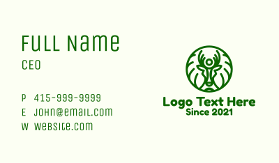 Green Forest Deer Branch Business Card Image Preview