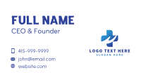 Blue Health Cross Hand Business Card Image Preview