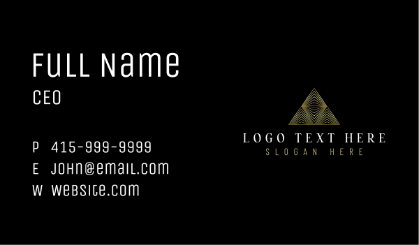 Luxury Pyramid  Insurance Business Card Design Image Preview