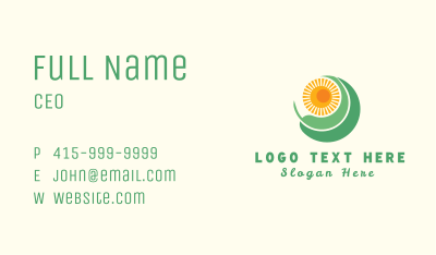 Tropical Sun Leaf Business Card Image Preview