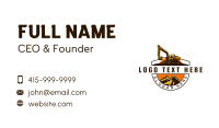 Excavator Backhoe Digger Business Card Image Preview