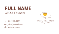 Fried Egg Line Art Business Card Image Preview