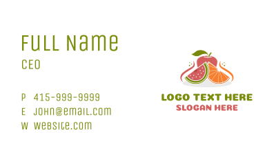 Fruit Food Nutrition Business Card Image Preview