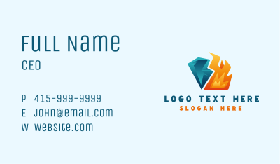 Industrial Ice Fire Business Card Image Preview