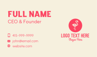 Red Flamingo Chat Business Card Image Preview