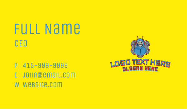Technology Robot Hoodie Business Card Design Image Preview