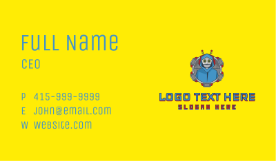 Technology Robot Hoodie Business Card Image Preview