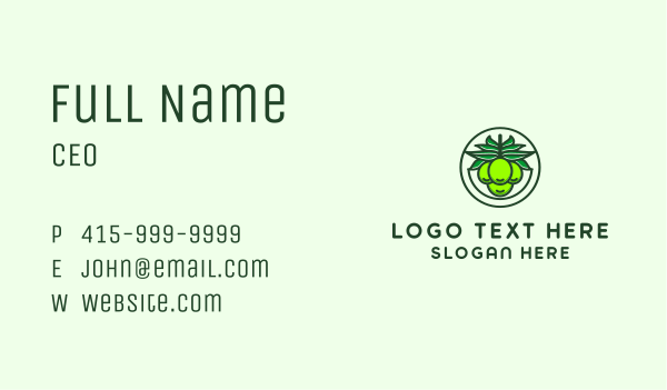 Natural Coconut Fruit Business Card Design Image Preview