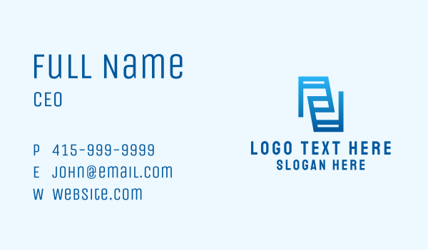 Blue Letter AE Company  Business Card Design Image Preview