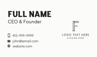 Geometric Lines Letter F Business Card Image Preview