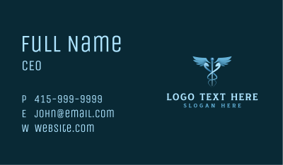Caduceus Staff Wings Medicine Business Card Image Preview