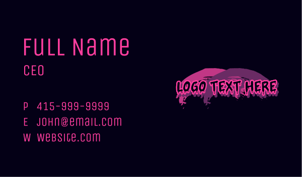 Grafitti Paint Wordmark Business Card Design Image Preview