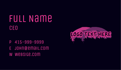 Grafitti Paint Wordmark Business Card Image Preview